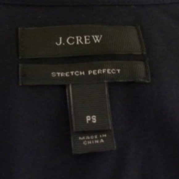 J Crew SP Dark Blue Button Down Women's Shirt - Picture 3 of 3